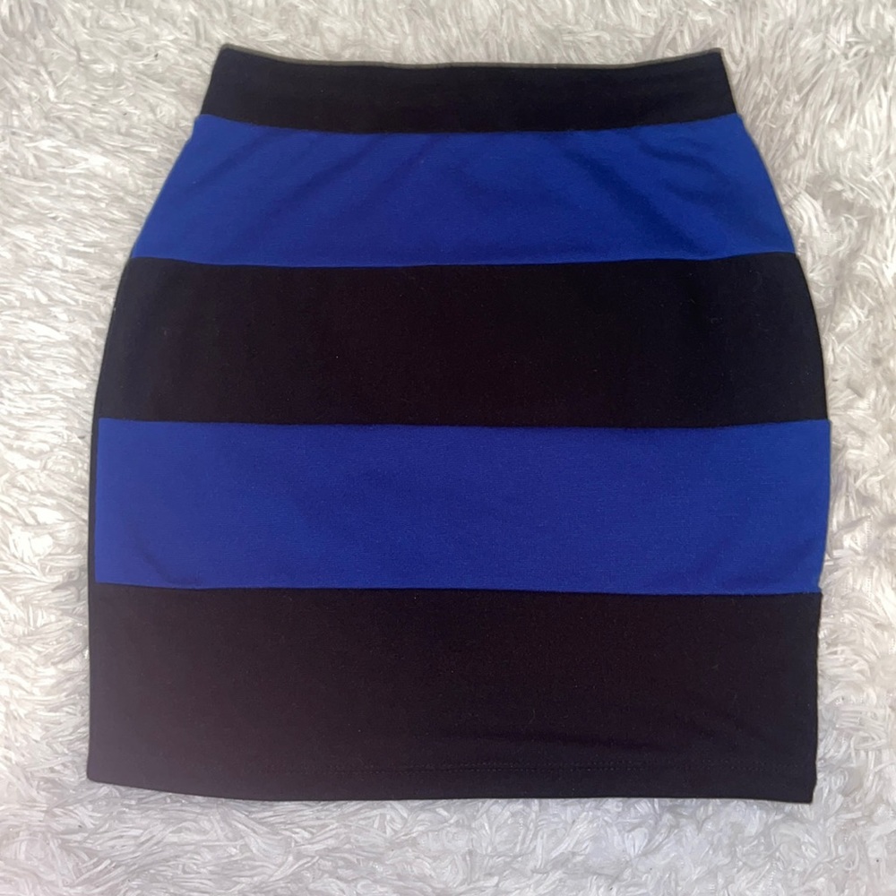 Black and Blue Pencil/MINI Skirt
